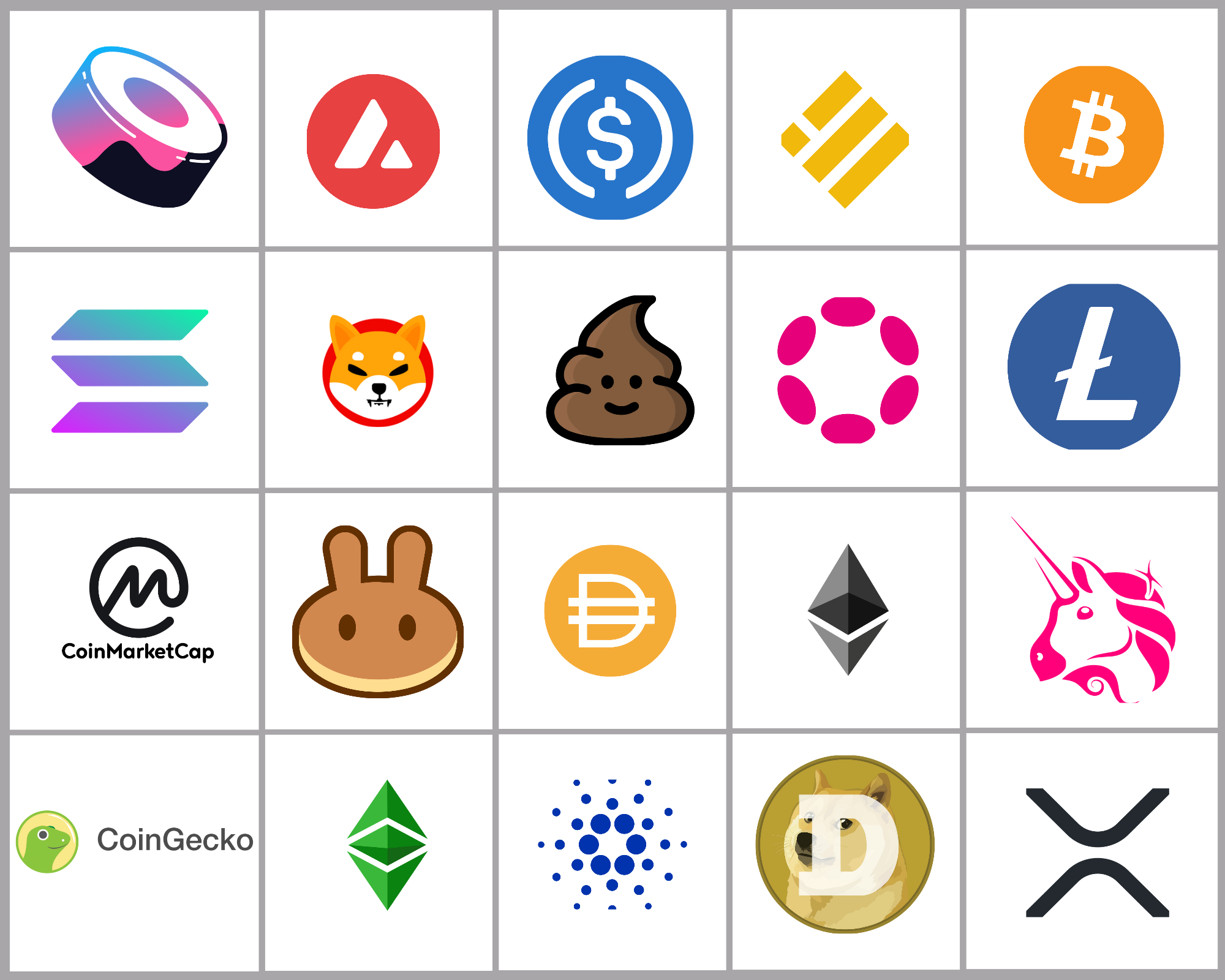 Cryptocurrency Logos PNG Download