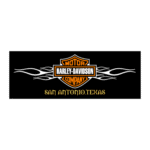 Harley Davidson with Flames Logo PNG Download