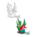 The little mermaid Ariel Logo PNG Download