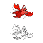 The little mermaid Sebastian Logo PNG Download