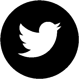 Twitter icon circle black Logo